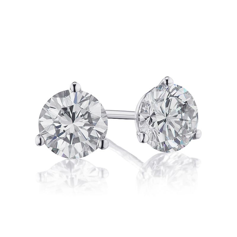 1 1/2 TW Diamond Martini Stud Earrings